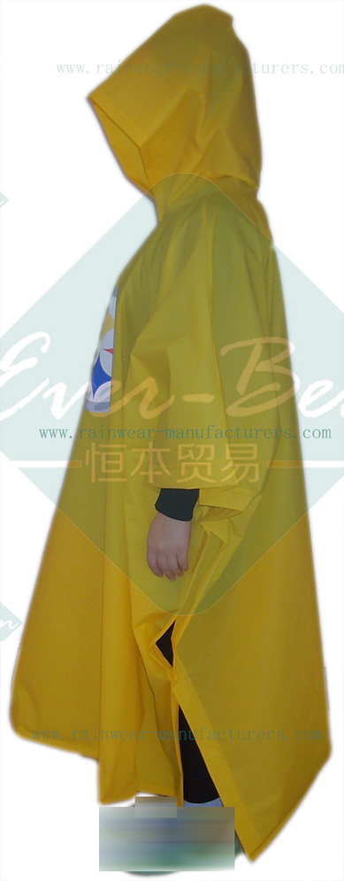 Yellow EVA poncho rainwear manufactory